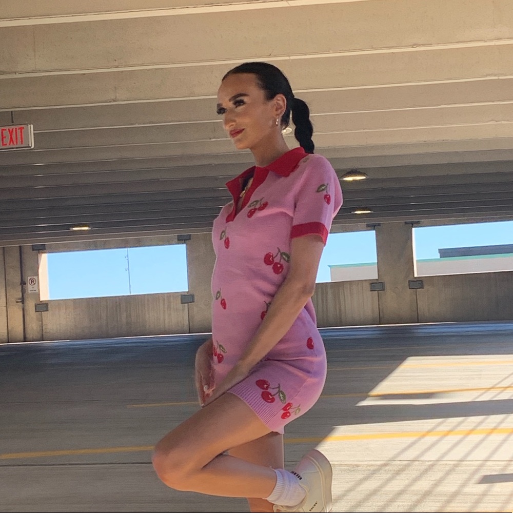 Forever 21 cherry print tennis dress